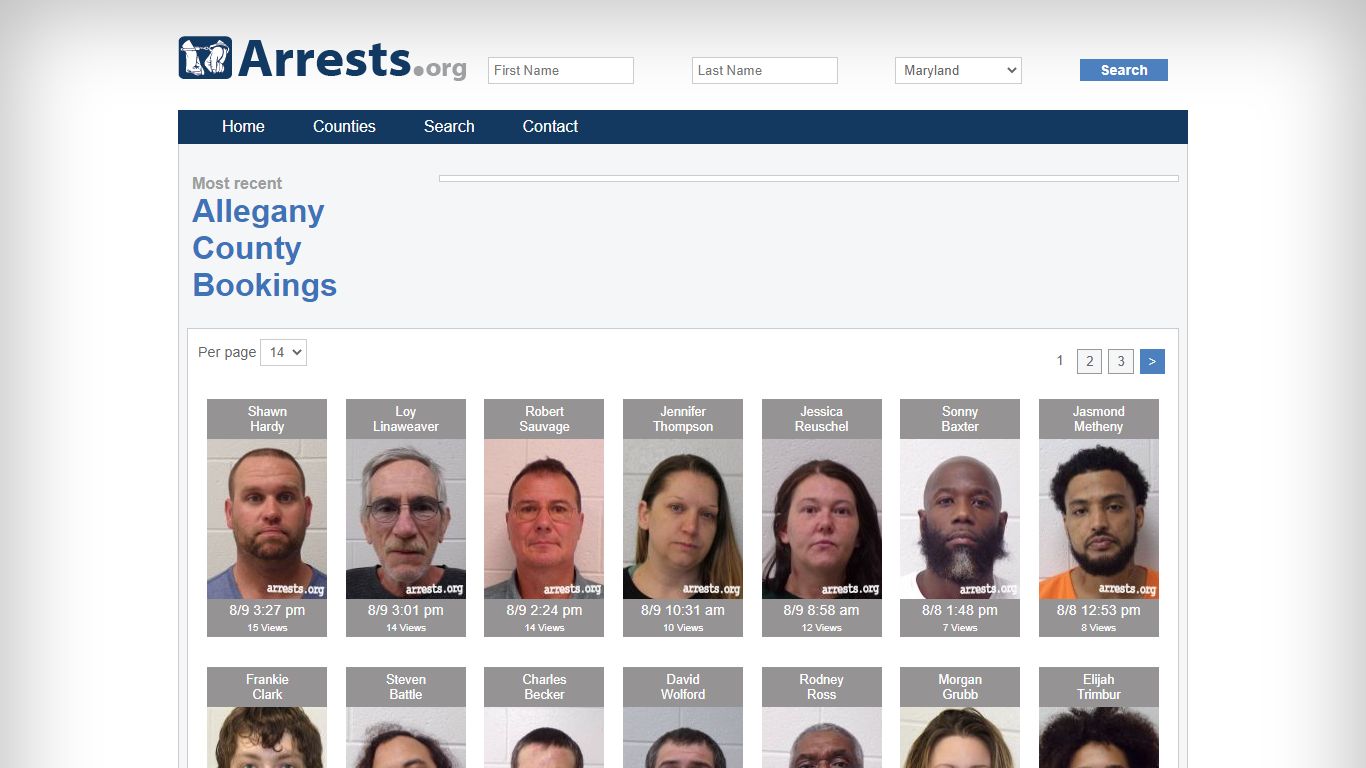 Allegany County Arrests and Inmate Search