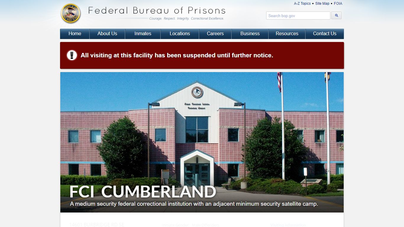 FCI Cumberland - Federal Bureau of Prisons